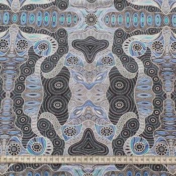 Preview: BLUE REGENERATION Aborigines Stoff aus Australien